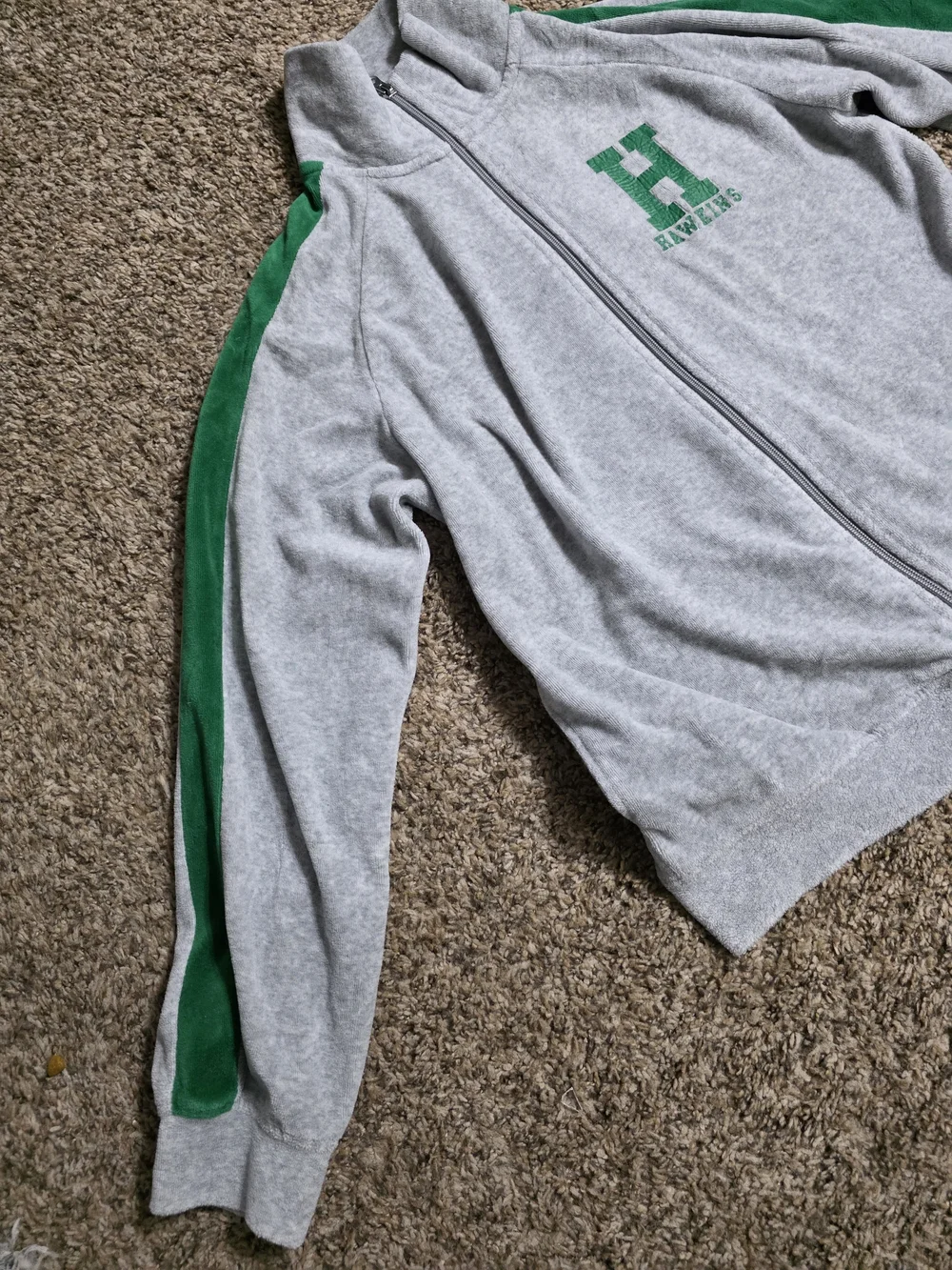 Gray & Green Track Jogger Set - H‎ Logo